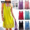 Sling Dress Summer Sleeveless Print Women's Dress Loose Fashion Floral Dress