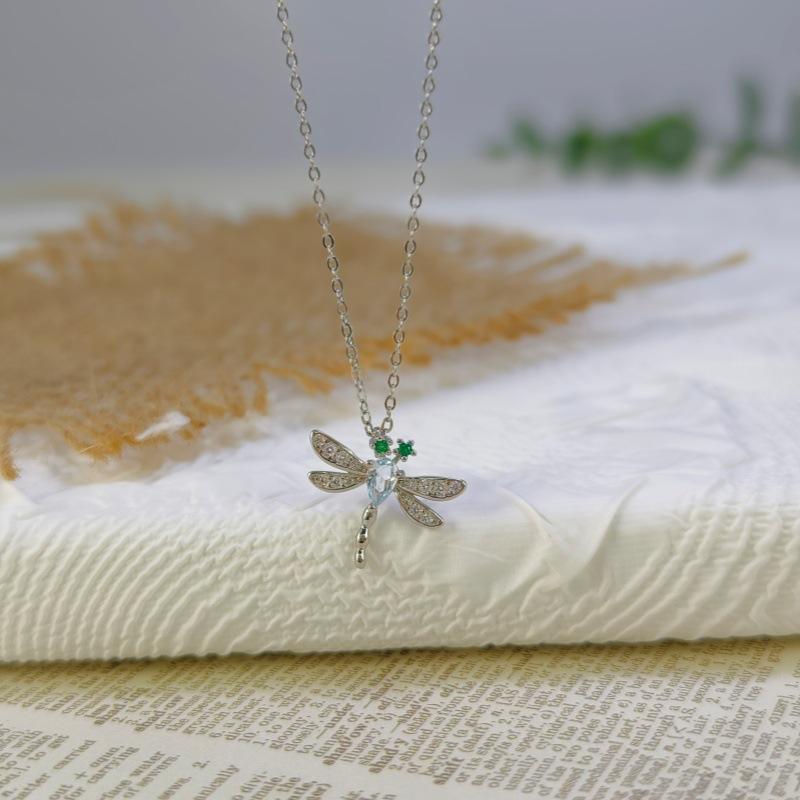 Women's S925 Sterling Silver Jewelry Set Natural Crystal Necklace Ring Earrings Garnet Fashion Jewelry Gift for Her Birthday Anniversary