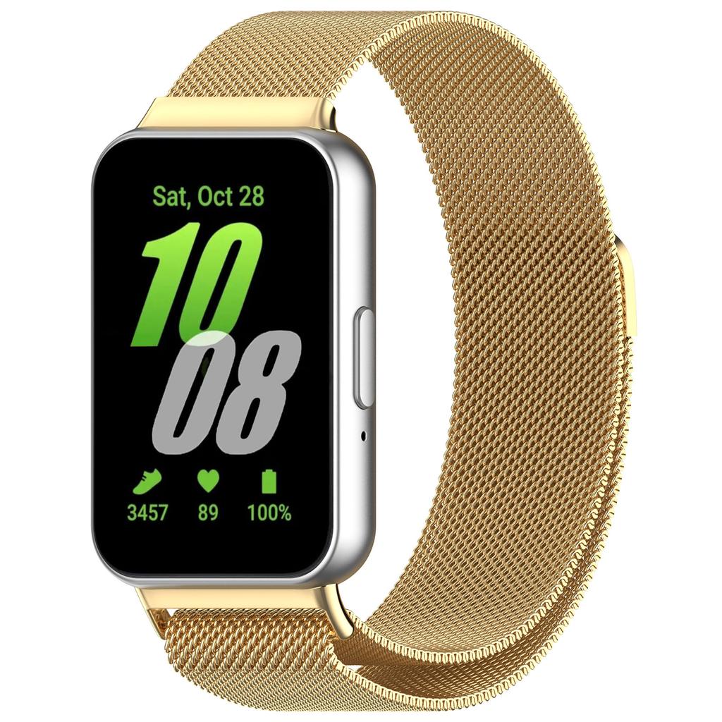 Milanese Loop Strap for Samsung Galaxy Fit 3 Accessories Stainless Steel metal belt Bracelet Correa Magnetic Galaxy Fit3 band