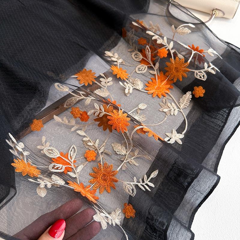 Luxurious Silk Blend Scarf - Soft, Breathable, Windproof, and Elegant Solid Color Shawl for Casual Travel, Beach, and Daily Wear