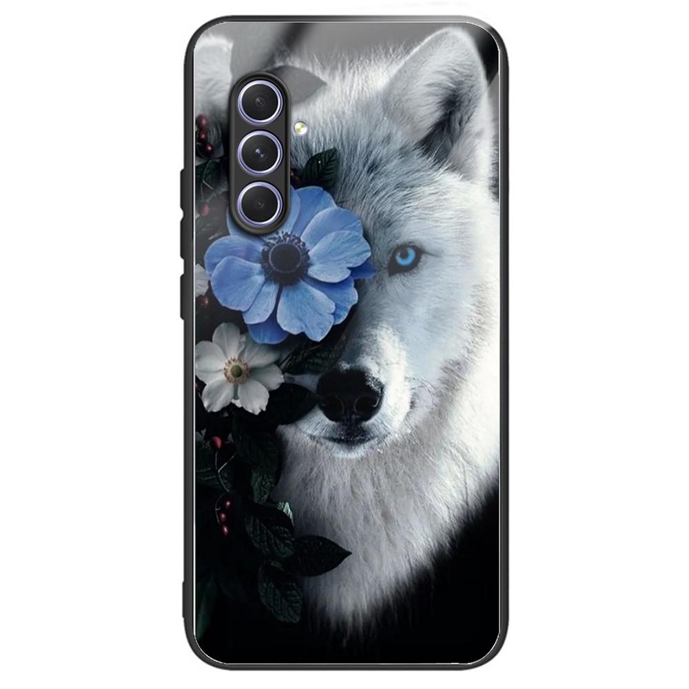 Для Samsung Galaxy A54 5G TPU Frame закаленное стекло чехол телефон защитный чехол