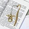 Vintage Feather Dragon Metal Bookmarks Unique Luminous Dragon Pendant Charms for Book Lovers Cool Bookmark Gifts School Supplies