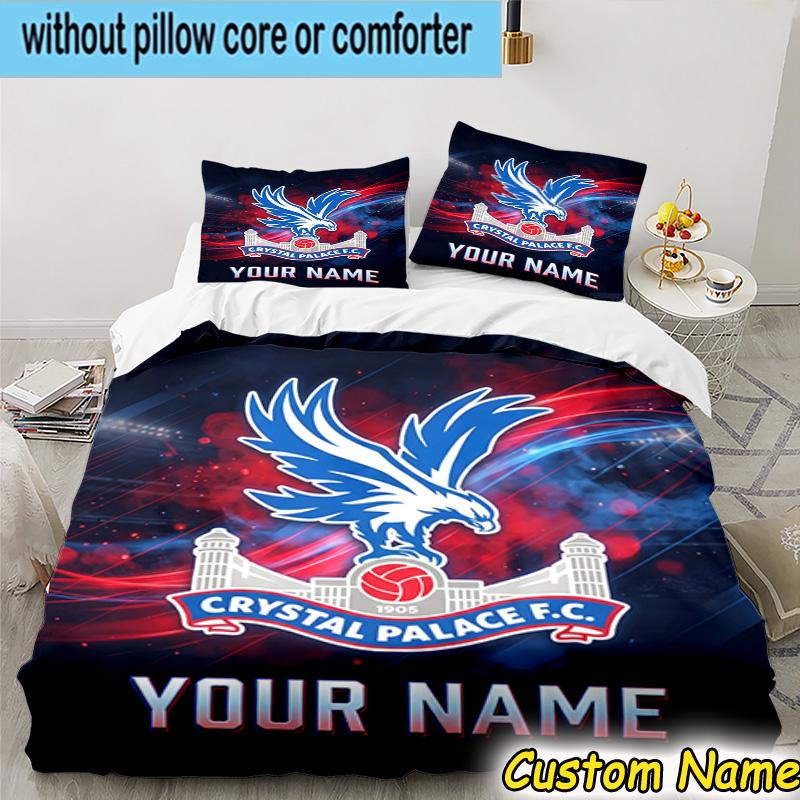 Custom Name Crystal Palace Bedding Set 3PCS Duvet Cover Closure Includes 1 Duvet Cover & 2 Pillowcases for All Seasons Bedroom Decor