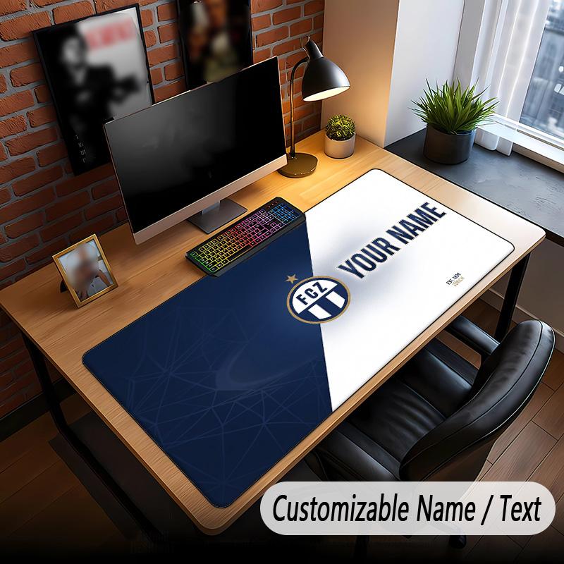 Large Mouse Pad FC Zürich Print Custom Name Text Desk Mat for Office Gaming