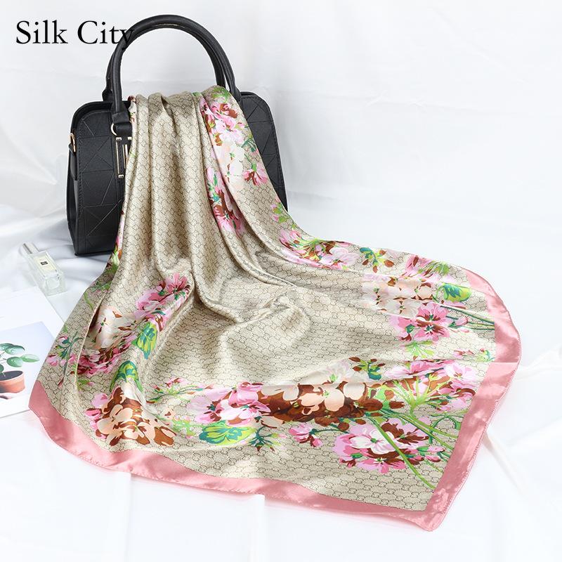 High-quality Luxurious Silk Scarves Headband Scarfs Neck Scarf For Women Chain Silk Scarf Women's Decorative Shawl