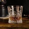 300 мл стеклянные хрустальные кружки креативный бокал для вина с рельефным узором кружка для напитков бар вечеринка виски пивной бокал прозрачный бокал для бренди
