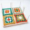 Square Crochet Blocking Boards DIY Pottery Clay Base Plug Board Knitting Board Pillow Cover