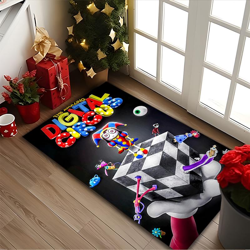 1pc Office Carpet, The Amazing Digital Circus Chair Rug, Living Room Printed Area Rug, Home Chair Floor Mat