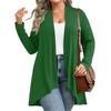 Women's Fall And Winter Fashion Casual Soild Long Sleeve Mid-Length Cardigan Jacket