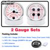 4 in 1 Multi-functional Gauge Meter Car Boat 2 IN 1 85mm GPS Speedometer for Truck Boat 7 Colors Backlight 2 Gauge Set 0-10Bar