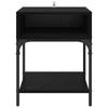 Nightstand Black Oak Look 40 x 40 x 50 cm Engineered Wood