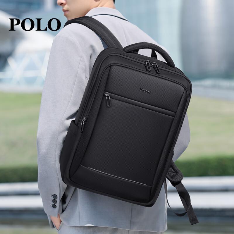 POLO Backpack for Men, Short Trip Travel Bag, Student Schoolbag, 15.6/16 Inch Laptop Bag, Valentine's Day Gift