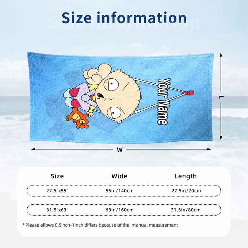 Family Guy Custom Name Beach towels also serve as bath towels summer essential a musthave for the outdoors the beach and the pool