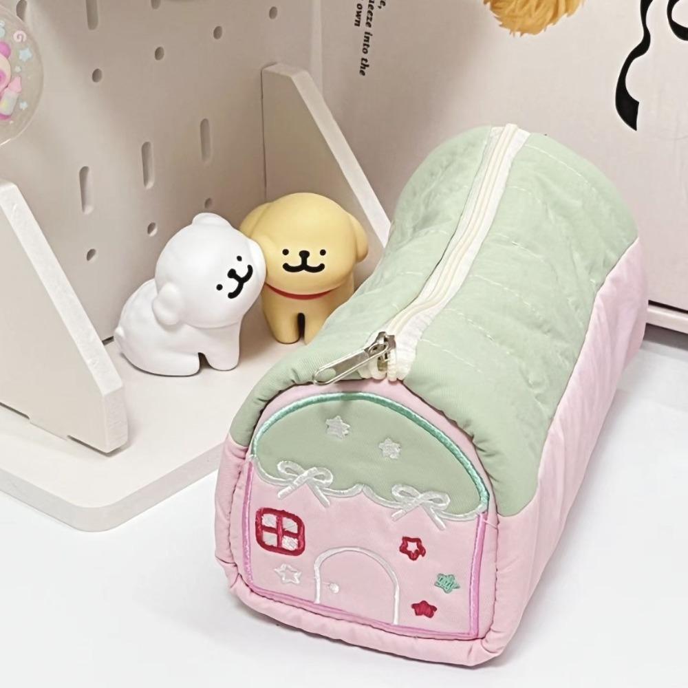 Пеналы в форме домика большой емкости, симпатичные школьные косметические сумки для школьников