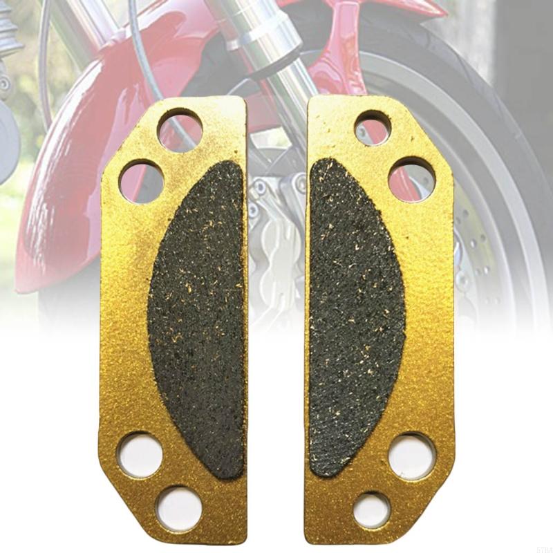 57BA 2Pcs Anti-rust Metal Parking Brake Pads 2203147 Motorbike Front Disc Brake Plate Motorcycle Rear Brake Pads