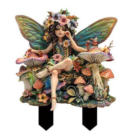 Украшение цветочного горшка в виде феи Акриловая фигурка феи, кашпо, богемный декор цветочного горшка, аксессуары для растений и садовый декор