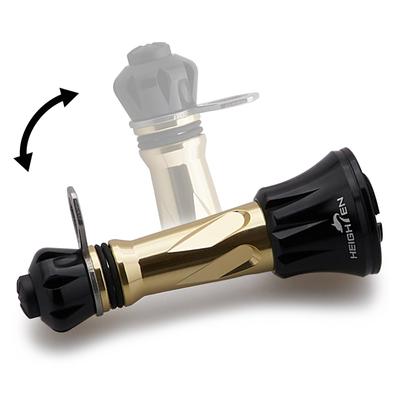 УВЕЛИЧЕННЫЙ 50 мм Складной Катушка Совместимый с Shimano и Daiwa Спиннинговые Светящийся Держатель Крючка и Стопор Лески Стойка, Катушки, (Золотой и черный) (1025)