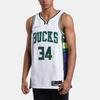 Nike НБА Милуоки Бакс Городская версия Джанис Адетокумбо 34 Dri-FIT Swingman Майка DB4035-100