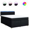 Maison Exclusive - Sommier à lattes de lit avec matelas Noir 160x200 cm Tissu