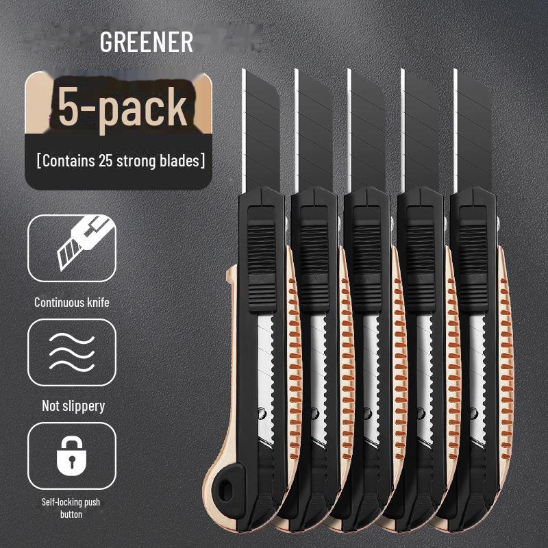 Green Forest Heavy-Duty All-Steel Utility Knife: Industrial-Grade, Thickened, Durable, Large Wallpaper & Paper Cutter