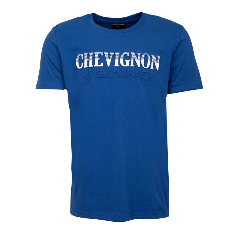 Мужская полосатая хлопковая футболка с логотипом CHEVIGNON