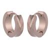 [R4837] - Pink 'Peaceful' Steel Hoop Earrings - 12 Mm 4 Mm