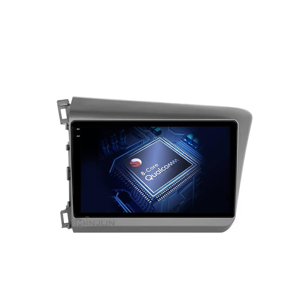 Android 14 Wireless Carplay Android Auto Car Radio для Honda Civic 2012 2013 2014 2015 Мультимедийный видеоплеер Авторадио 4G+WIFI