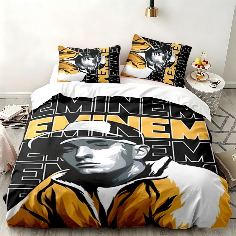 Eminem 3pc set Perfect for bedroom use Comfortable bedding set includes a duvet cover and two pillowcases Ideal birthday or Christmas gift