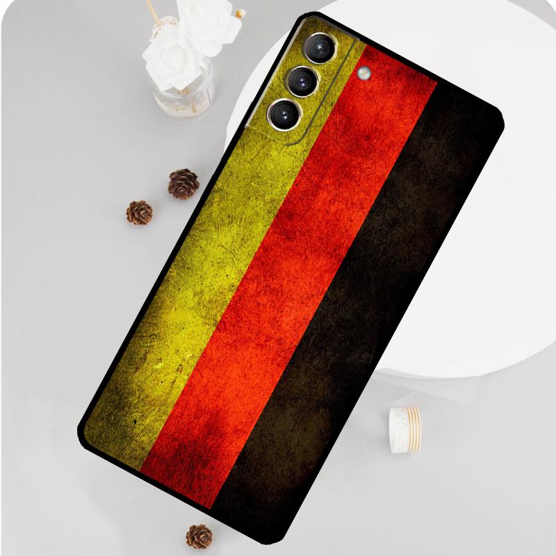 Чехол-баннер с флагом Германии для Samsung Galaxy S23 FE S20 S21 S22 Ultra S8 S9 S10 Plus Note 10 20 Ultra Мягкий чехол