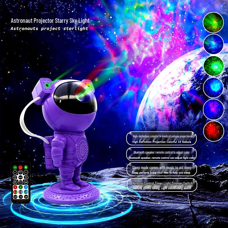 Astronaut Starry Sky Projector: Creative Bluetooth Night Light & Gift for Kids
