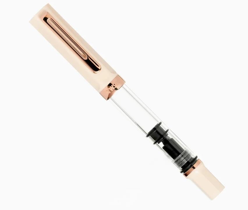 TWSBI Eco Fountain Cream Rose Piston Filling Fine Nib TW020012 Pen, Gold, System, (F),