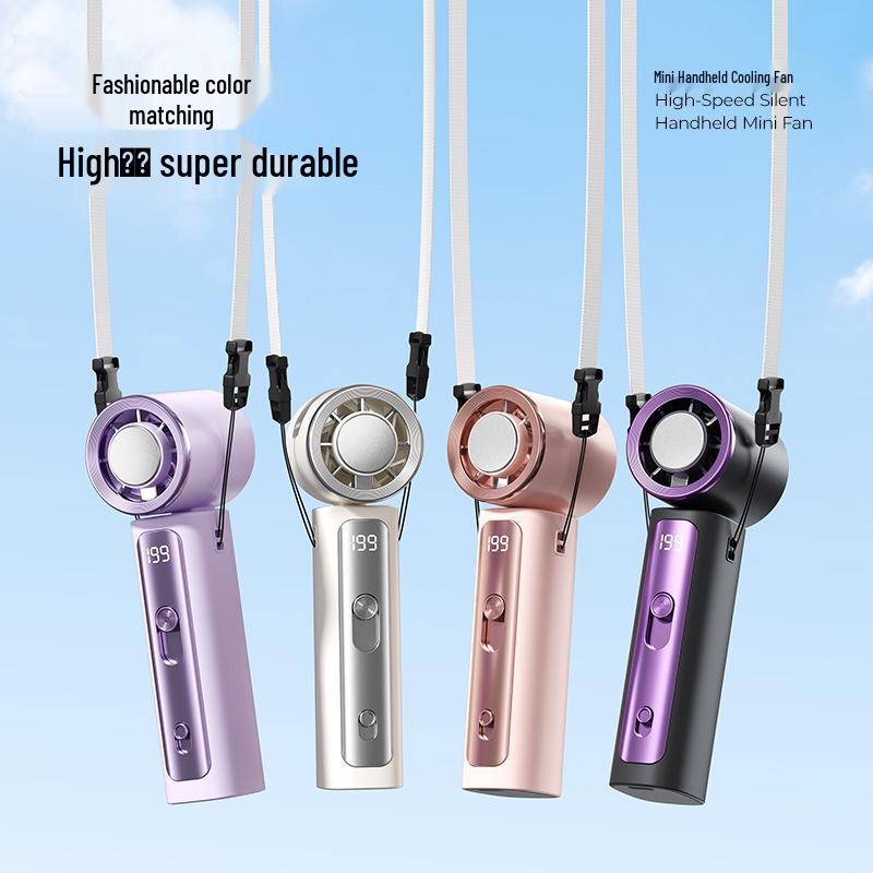 2026 Mini Handheld Cooling Fan: Silent, USB-Charged, 199 Cooling Levels