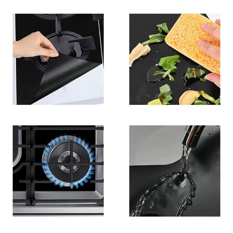 Многоразовые крышки для плит Термостойкие антипригарные покрытия для плит Крышки для горелок плит Защитное покрытие для газовых горелок