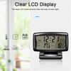 Car Clock Thermometer 2 In 1 Digital Clock & Temperature Meter with Backlit LCD Display 12H24H