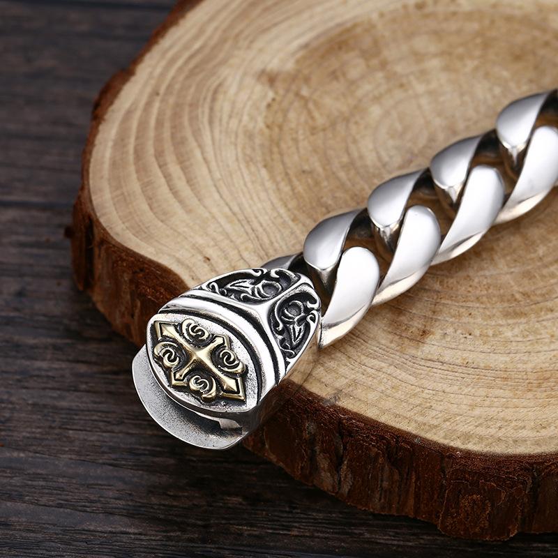 JMXD-Высококачественный мужской персонализированный панк-простой глянцевый браслет на танк, хипстерский хип-хоп серебряная цепочка в подарок