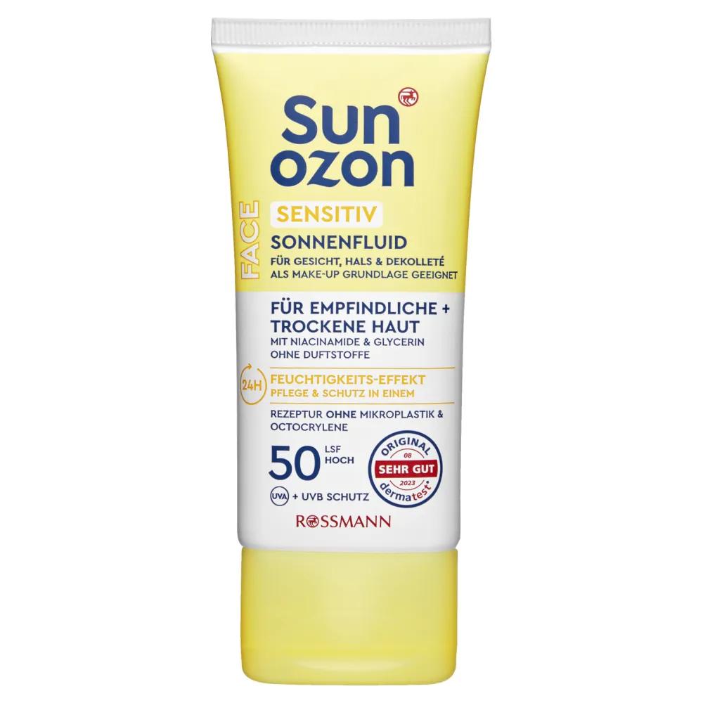 ROSSMANN Sunozon Солнцезащитный флюид для лица Sensitive SPF50, 50 мл