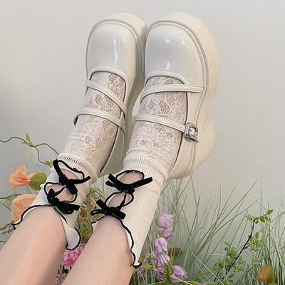 Модная универсальная черная платформа толстый каблук маленькие кожаные туфли женские 2025 новая летняя юбка ретро Мэри Джейн одинарные туфли