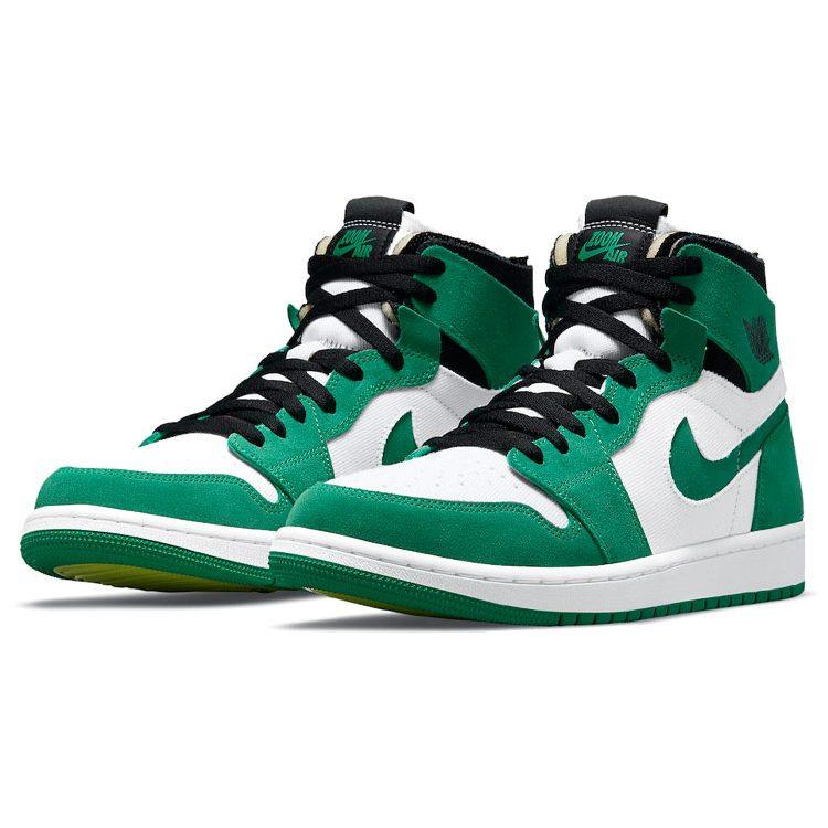 Jordan Air Jordan 1 Zoom Air Cmft 'Stadium Green' Высокие Винтажные Баскетбольные Кроссовки Мужские Бело-Зеленые CT0978-300
