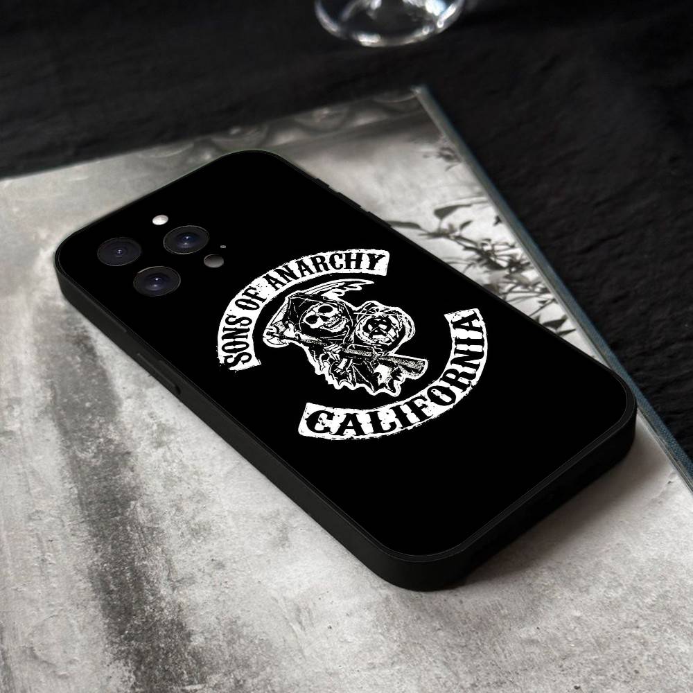 Action Tv Sons Of Anarchy Phone Case Black Silicone Soft Shell For IPhone 17 16 15 14 13 12 11 Air Pro Max Plus Hot Sale