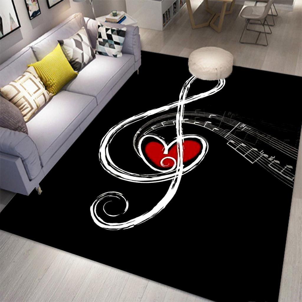 3D Music Carpet 3D Printing Carpets for Living Room Bedroom Decor Carpet Flannel Home Floor Mat Music  Area Rugs