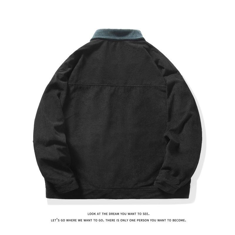 Ретро куртка осенняя мужская вельветовая куртка-бомбер свободная свободная повседневная куртка в стиле пэчворк мужская одежда свободные топы в стиле хип-хоп 5xl