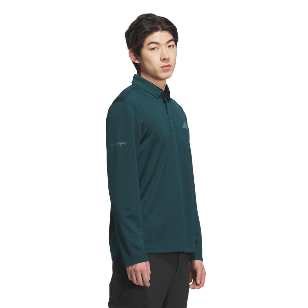 Мужская рубашка для гольфа с длинным рукавом Adidas Golf Aurora Ivy, сезонный жаккард