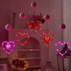 Waterproof Heart Curtain Fairy Light Creative Suction Cup Atmosphere Light  Proposal Ceremony