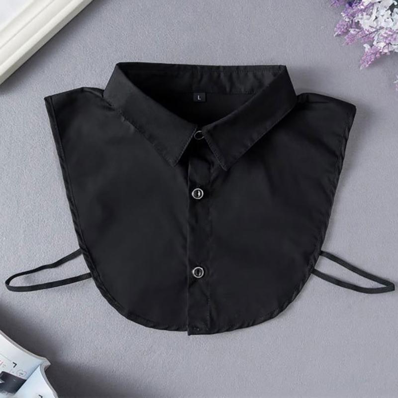 Fake Collar For Shirt Detachable Collars Solid Shirt Lapel Blouse Top Men Women Black White Clothes Shirt Accessories Dropship