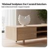 Fan-Shaped Sculpture Textured Decorative Object Abstract for Entryway