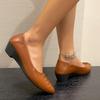 Весна и осень, новая мода, импортная торговля, женские туфли большого размера, толстый каблук, маленькие кожаные туфли, элегантный темперамент, повседневные одинарные туфли для женщин