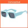 Модные Трендовые Квадратные Солнцезащитные Очки С Защитой UV400 Для Повседневной Носки