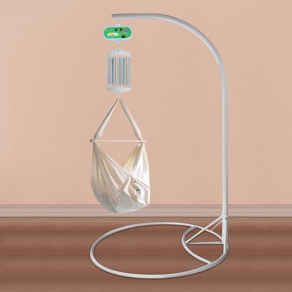 Baby Swing Controller – 10 Speed & Volume Settings with Timer – Hanging Design for Infants 0-12 Months – Silver/Green