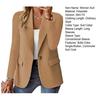 Women Blazer Slim Fit Long Sleeves Commuter Suit Coat Solid Color Single-Button Blazer for Office Daily Wear Evening Party