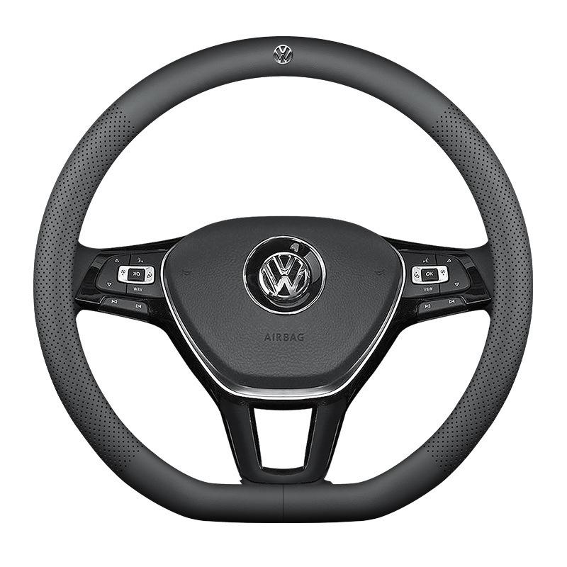 Всесезонная чехол-оплетка на руль из натуральной кожи для Volkswagen Passat, Ультратонкий, Универсальный, Аксессуар для интерьера.